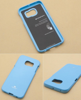 Силиконови гърбове Силиконови гърбове за Samsung Силиконов гръб ТПУ MERCURY Jelly case за Samsung Galaxy Galaxy S6 edge G925 светло син